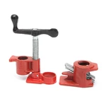 Raitool™ 3/4Inch Wood Working Clamp Wood Gluing Pipe Clamp Set Wood Working Cast Structure