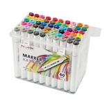 ZUIXUA 602 36/48/60/80 Colors Dual Head Marker Pen Set Art Markers Brush Pen Sketching Oil Alcohol Drawing Stationery