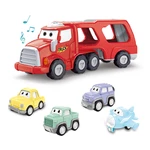 5Pcs Cartoon Inertial Sound And Light Vehicle Boy Kid Toy Color Cartoon Car Model for Kids Toys