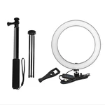 Yingnuost 5500K Dimmable Video Light 16cm LED Ring Lamp with Wrench Selfie Stick tripod for Youtube Tik Tok Live Streami