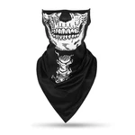 Ear Hanging Skull Face Mask Dustproof Triangle Scarf Ice Silk Breathable Outdoor CS Game Windproof Riding Sunscreen Head