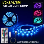 1M/2M/3M/4M/5M 5050 RGB LED Strip Light USB Power Color Changing Tape Cabinet Lamp+44Keys Remote Control