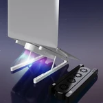 Universal 7-Gear Height Adjustable with 4 Colorful Lighting Fans Heat Dissipation Macbook Desktop Stand Holder Bracket f