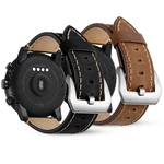 22mm Genuine Leather Watch Strap Watch Band for Huami Amazfit 2