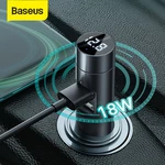 Baseus Car 3.1A PPS Quick Charge Dual USB Charger bluetooth V5.0 FM Transmitter Adapter Modulator Wireless Audio Adapter