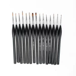 15 Pcs Nail Hook Line Pen Set Triangle Pole Miniature Detail Art Drawing Pens Brushes for Oil Watercolor Painting