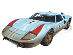 1966 Ford GT-40 MK II 1 Light Blue Miles - Hulme Le Mans (Dirty Version) 1/18 Diecast Model Car by Shelby Collectibles