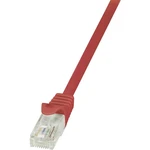 LogiLink CP1024U RJ45 sieťové káble, prepojovacie káble CAT 5e U/UTP 0.50 m červená s ochranou 1 ks