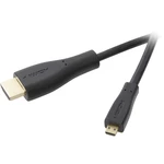 SpeaKa Professional HDMI prepojovací kábel #####HDMI-A Stecker, #####HDMI-Micro-D Stecker 1.50 m čierna SP-1300960 audio