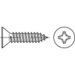 Skrutky do plechu so zápust.hlavou TOOLCRAFT, oceľové, DIN 7982, 4,2 mm x 45 mm, 100 ks