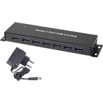USB hub s nástennou montážou RENKFORCE, 7x USB 3.0