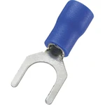 TRU COMPONENTS 745338 vidlicové káblové oko  1.50 mm² 2.50 mm² Ø otvoru=6.5 mm čiastočne izolované modrá 100 ks