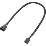 PC vetrák predlžovací kábel [1x zástrčka pre PC vetrák 4-pólová - 1x zásuvka pre PC vetrák 4-pólová] 30.00 cm čierna Aka