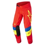 Motokrosové kalhoty Alpinestars Techstar Quadro červená/žlutá fluo/modrá  30