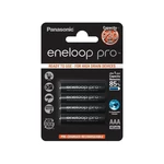 Batéria nabíjacie Panasonic Eneloop Pro AAA, HR03, 930mAh, Ni-MH, blistr 4ks (BK-4HCDE/4BE) mikrotužkové batérie AAA • počet nabíjacích cyklov: 500 • 
