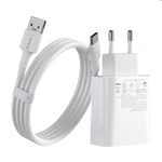 Baseus VOOC (Oppo) Edition Quick Charger USB-A+USB-C 30W + Cable 5A 1m, white