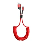 Baseus Fish-eye Spring Data Cable USB/USB-C 1m, červený