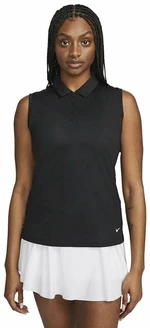 Nike Dri-Fit Victory Womens Sleeveless Golf Polo Black/White L Polo košeľa