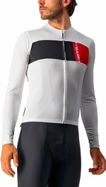 Castelli Prologo 7 Long Sleeve Jersey Ivory/Light Black-Red L Cyklodres/ tričko