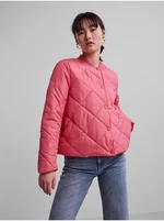 Różowa pikowana kurtka Bee - Kobiety