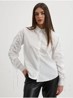 Bílá dámská košile Pieces Brenna - Dámské