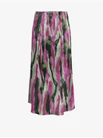 Zeleno-růžová dámská saténová maxi sukně ONLY Nathalie - Dámské