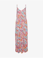 Women's pink patterned maxi dress VERO MODA Ussi