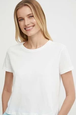 Bavlnené tričko Sisley dámsky, béžová farba