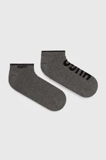 Ponožky HUGO 2-pak pánske,šedá farba,50468102