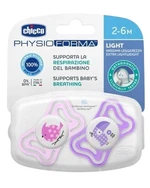 Chicco Šidítko Physio Light silikonové 2-6m, dívka - ptáček/tukan 2 ks