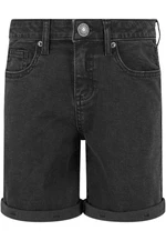 Girls' Organic Stretch Denim 5 Pocket Shorts - Black