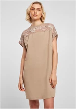 Women's Lace T-shirt Softtaupe Dress