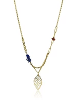 Emily Westwood Módní pozlacený náhrdelník s lazuritem Emersyn EWN23036G