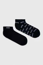 Ponožky BOSS 2-pack pánské, tmavomodrá barva, 50511426