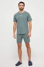 Pyžamové šortky HUGO zelená barva, 50493087