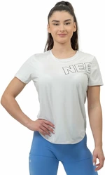 Nebbia FIT Activewear Functional T-shirt with Short Sleeves White L Tricouri de fitness