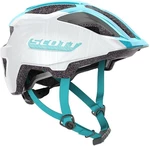 Scott Spunto Junior Pearl White/Breeze Blue 50-56 cm Dětská cyklistická helma