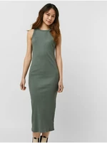 Zelené dámske púzdrové basic šaty AWARE by VERO MODA Lavender