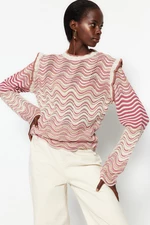 Trendyol Stone saját mintás kötöttáru pulóver