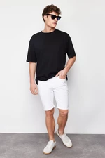 Trendyol White Regular Fit Stretchy Fabric Denim Jeans Shorts
