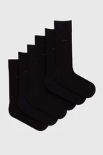 Ponožky Calvin Klein 6-pak pánske, čierna farba, 701220505,