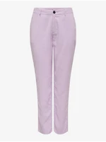Světle fialové dámské kalhoty ONLY Aris - Dámské