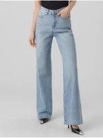 Light blue women's wide-leg jeans VERO MODA Tessa - Women