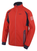 Husky  Scooby M deep brick, M Pánska softshell bunda