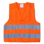 Výstražná reflexní vesta - oranžová, dětská, na suchý zip, velikost S - COMPASS