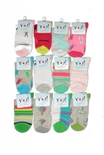 YO! SK 23 Girl 34-42 A'6  Ponožky 35-38 mix barva