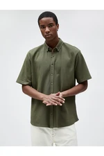 Koton Basic Short Sleeve Shirt Classic Collar With Buttons Cotton