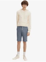 Blue Men's Linen Striped Shorts Tom Tailor Denim - Men