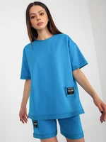 Blue summer set with print