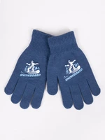 Yoclub Kids's Boys' Five-Finger Gloves RED-0012C-AA5A-013